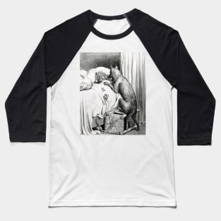 The Wolf and Reds Grandmother - Gustave Dore Baseball T-Shirt